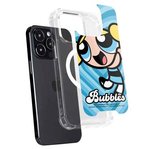 Cartoon Network Powerpuff Girls Bubbles Blue Hearts iPhone 15 Pro Max MagSafe Case
